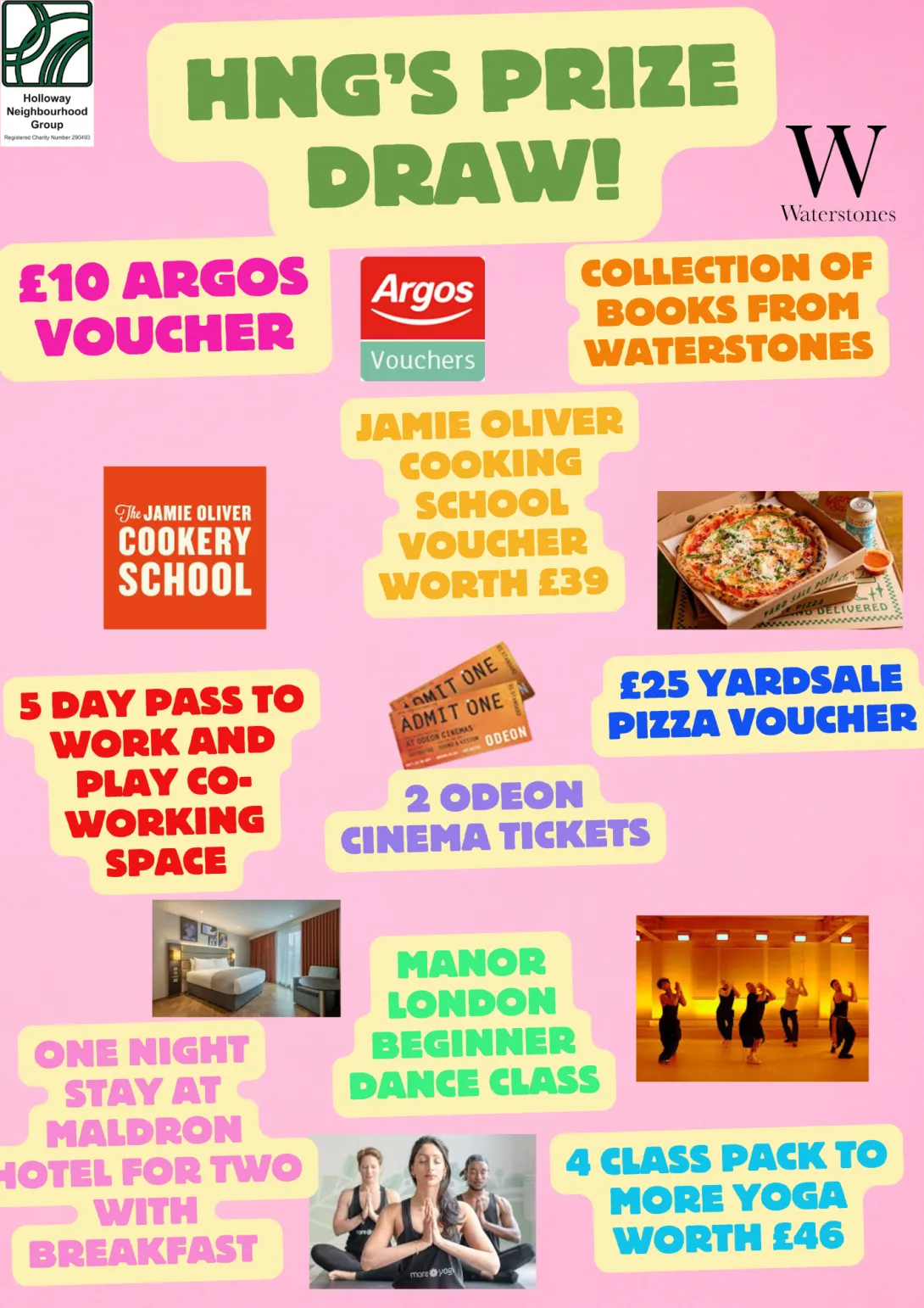 Here is a list of all our great prizes!